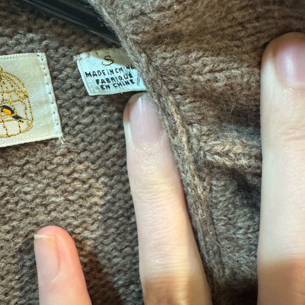 Charlotte Russe Brown Sweater with Ruffle Collar - Picture 2 of 3